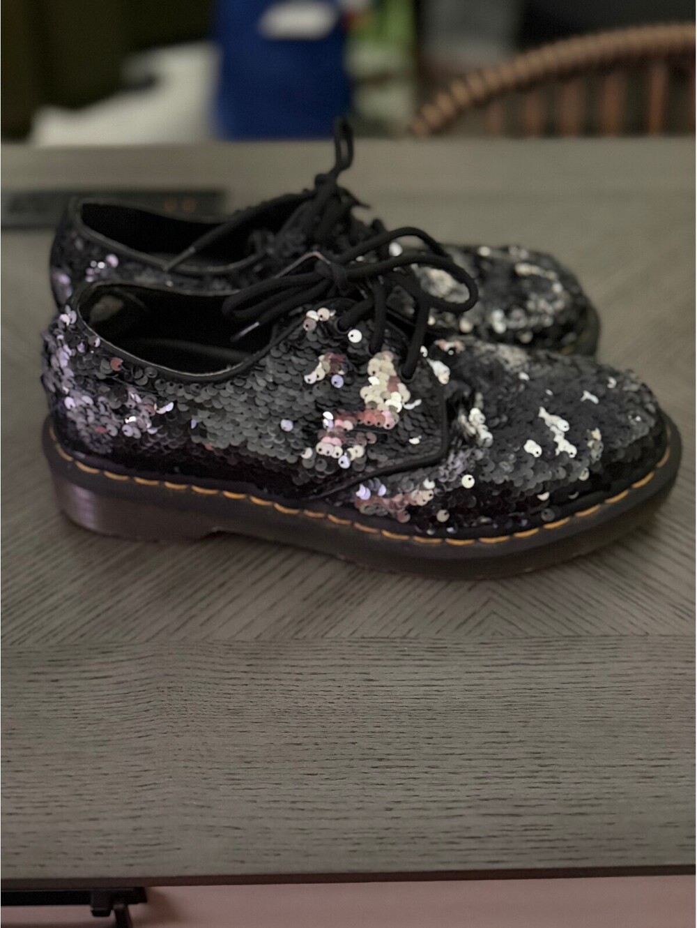 doctor martins sequin low cut lace ups